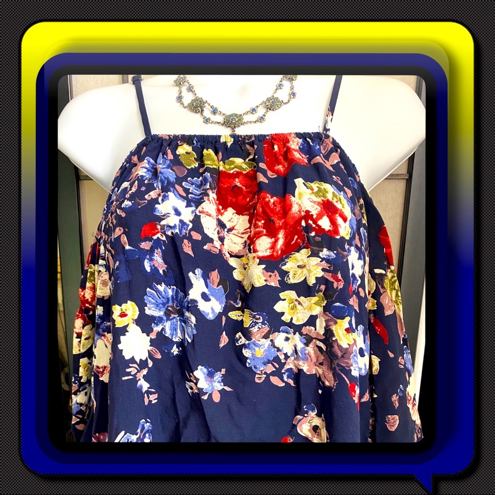 Adorable Strappy Off  Shoulder Floral Top